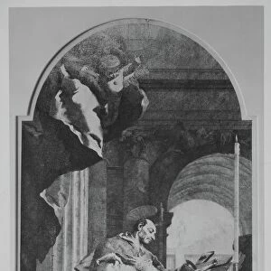 Saint Charles Borromeo Venerating the Crucifix, ca. 1770. Creators: Lorenzo Tiepolo, Giovanni Battista Tiepolo