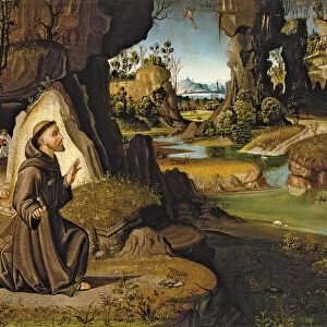 Saint Francis receiving the Stigmata. Artist: Pirri, Antonio (active ca 1500-1550)