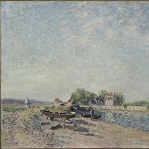 Saint-Mammes, Loing Canal, 1885. Creator: Alfred Sisley (French, 1840-1899)