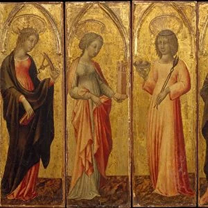 Saints Catherine of Alexandria, Barbara, Agatha, and Margaret, ca