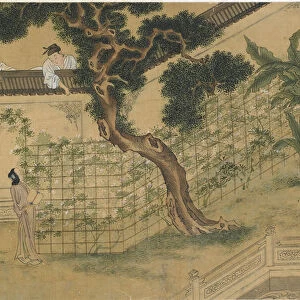 Scene from the play Romance of the West Chamber, by Wang Shifu, 16th century. Artist: Qiu Ying