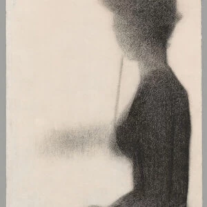 Seated Woman with a Parasol (study for La Grande Jatte), 1884 / 85. Creator: Georges-Pierre Seurat