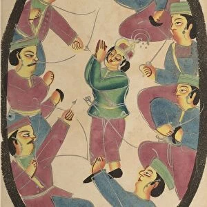 Seven Heroes or Warriors Killing Abhimanya, Son of Arjuna, 1800s. Creator: Unknown