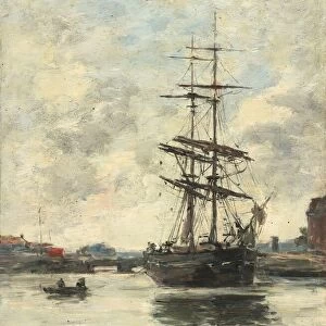 Ship on the Touques, c. 1888 / 1895. Creator: Eugene Louis Boudin