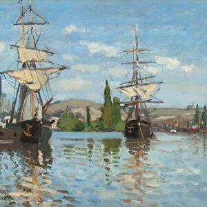 Ships Riding on the Seine at Rouen, 1872 / 1873. Creator: Claude Monet
