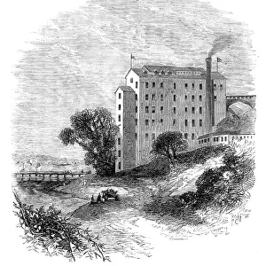 Sketches from New York: a lager beer brewery at Guttenberg, on the Hudson River, 1864. Creator: Unknown