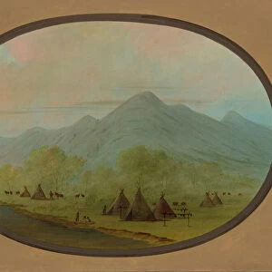 A Small Crow Village, 1855 / 1869. Creator: George Catlin