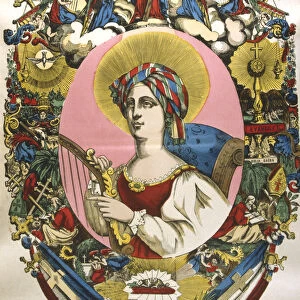 St Cecilia or Cecile, legendary Roman martyr, 19th century