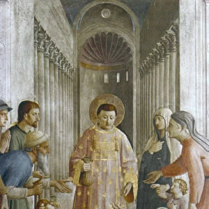 St Laurence giving alms to the Poor, mid 15th century. Artist: Fra Angelico