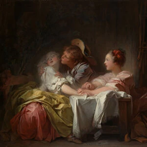 The Stolen Kiss, ca. 1760. Creator: Jean-Honore Fragonard