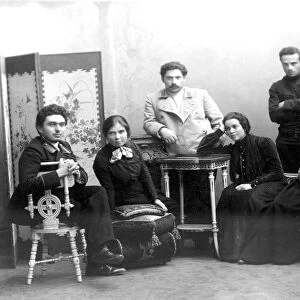 Students, members of a revolutionary cell in St Petersburg, Russia, 1908