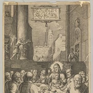The Last Supper, from The Passion of Christ, ca. 1623. Creator: Ludovicus Siceram