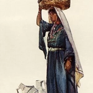 Syrian Peasant with Milk Vessels, 1902. Creator: John Fulleylove
