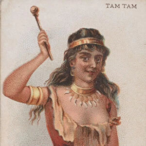 Tam Tam, from the Musical Instruments series (N82) for Duke brand cigarettes, 1888. 1888