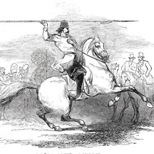 The "Tartar Soldier", in Hyde Park, 1844. Creator: Unknown
