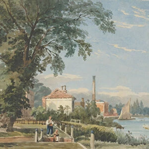 On the Thames at Hammersmith, ca. 1836. Creator: John Varley I
