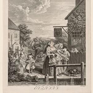 The Four Times of Day: Evening, 1738. Creator: William Hogarth (British, 1697-1764)