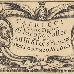 Title Page for "The Capricci", c. 1617. Creator: Jacques Callot