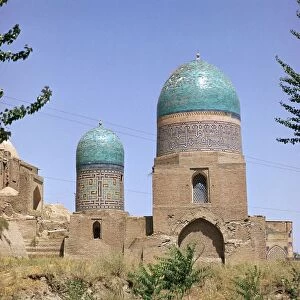 Tombs of Timurs nurse and her daughter in Shah-I Zindah, 14th century