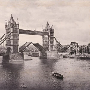 View of the east side of Tower Bridge, Stepney, London, c1900