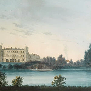 View of the Palace in Gatchina, Early 19th century. Artist: Anonymous