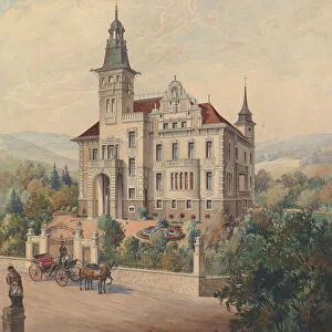View of a Swiss Villa, 1896. Creator: Rudolf von Alt