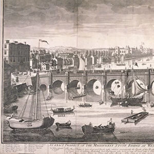 View of Westminster Bridge, London, 1751. Artist: T Willson