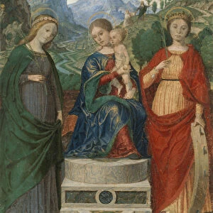Virgin and Child Enthroned between Saints Cecilia and Catherine of Alexandria, ca