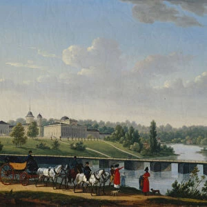 The Walk. The Golitsyns Estate Pekhra-Yakovlevskoye, 1820. Artist: Swebach, Jacques-Francois Joseph (1769-1823)
