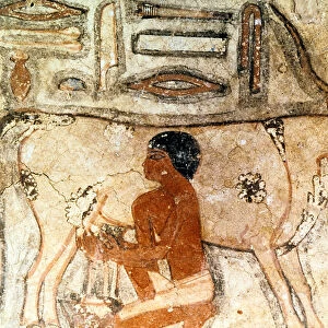 Wall painting from the tomb of Methethi, Saqqara, Ancient Egypt, Old Kingdom, c2371-2350 BC