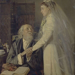 Before the wedding. (Farewell), 1894. Artist: Makovsky, Vladimir Yegorovich (1846-1920)