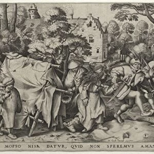 The Wedding of Mopsus and Nisa, 1570. Creator: Pieter van der Heyden (Netherlandish, c