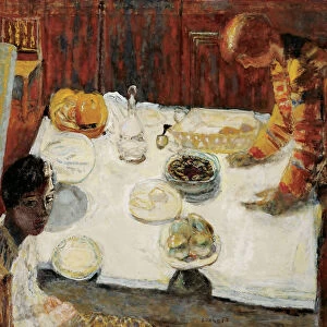 White Tablecloth (Dining room), 1925. Artist: Bonnard, Pierre (1867-1947)