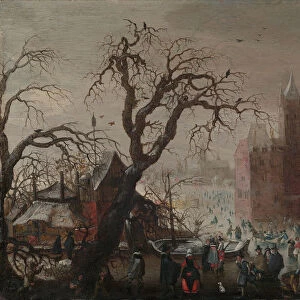 A Winter Landscape with Ice Skaters and an Imaginary Castle, ca. 1615-20. Creator