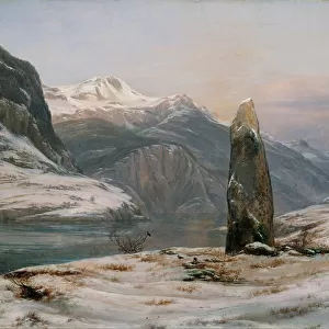 Winter at the Sognefjord. Artist: Dahl, Johan Christian Clausen (1788-1857)