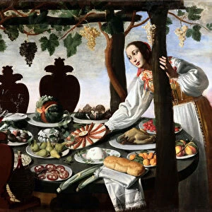 Woman covering the table, Mid of 1600s