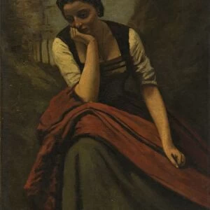 Woman Meditating, after 1868. Creator: Unknown