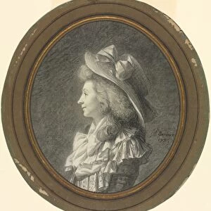 Woman in Profile, Turned to the Left, 1784. Creator: Henri-Pierre Danloux (French, 1753-1809)