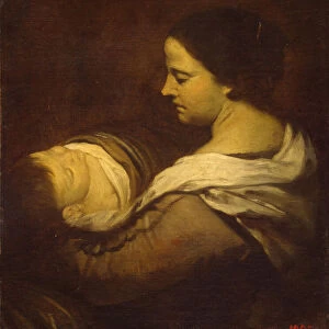 Woman with Sleeping Child, c. 1660. Creator: Martinez del Mazo