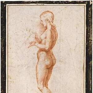 Young female figure in profile, ca 1517. Creator: Raphael (Raffaello Sanzio da Urbino)