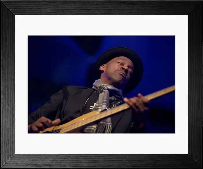 Framed Print : Marcus Miller, 2012. Artist: Alan John Ainsworth Framed Print : Marcus Miller, 2012. Artist: Alan John Ainsworth