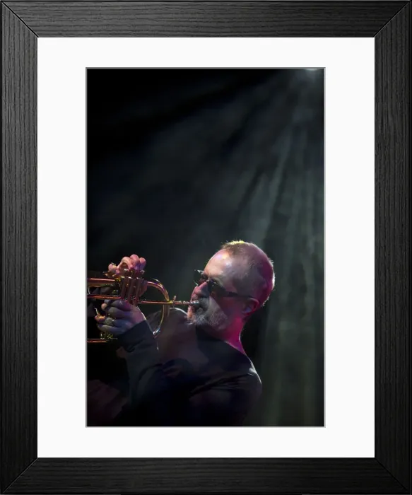 Framed Print : Trumpeter Walt Fowler, 2017. Artist: Alan John Ainsworth Framed Print : Trumpeter Walt Fowler, 2017. Artist: Alan John Ainsworth