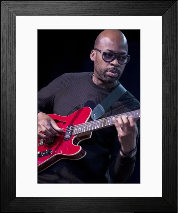 Framed Print : Lionel Loueke, 2017. Artist: Alan John Ainsworth Framed Print : Lionel Loueke, 2017. Artist: Alan John Ainsworth