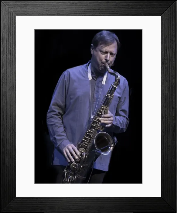 Framed Print : Chris Potter, 2017. Artist: Alan John Ainsworth Framed Print : Chris Potter, 2017. Artist: Alan John Ainsworth