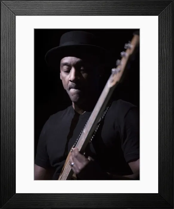 Framed Print : Marcus Miller, 2017. Artist: Alan John Ainsworth Framed Print : Marcus Miller, 2017. Artist: Alan John Ainsworth