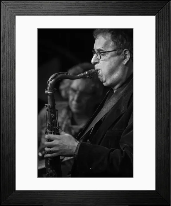 Framed Print : Theo Travis, 2017. Artist: Alan John Ainsworth Framed Print : Theo Travis, 2017. Artist: Alan John Ainsworth