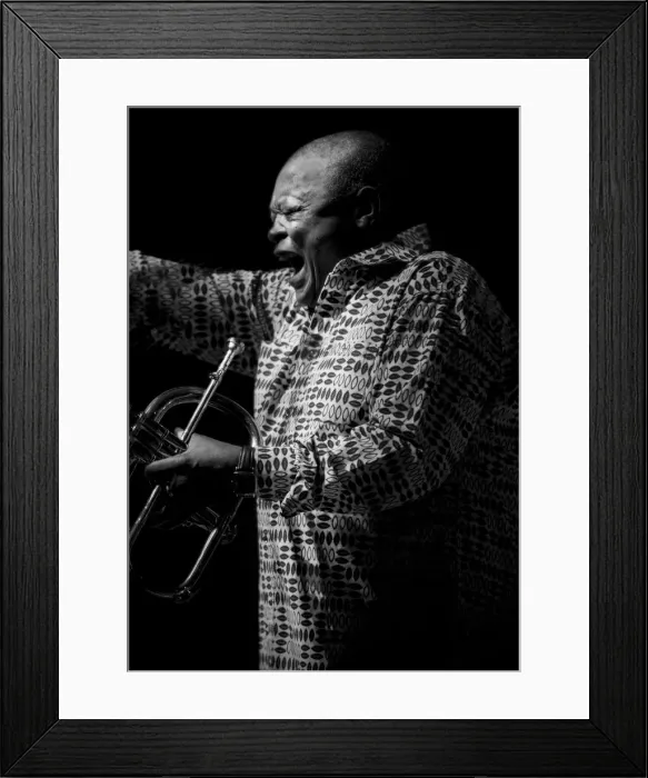 Framed Print : Hugh Masekela, 2009. Artist: Alan John Ainsworth Framed Print : Hugh Masekela, 2009. Artist: Alan John Ainsworth