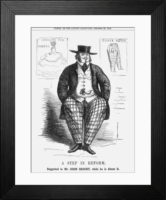 Framed Print : A Step in Reform. Suggested to Mr. John Bright, while he is About It, 1858 Framed Print : A Step in Reform. Suggested to Mr. John Bright, while he is About It, 1858