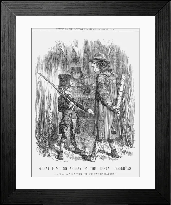 Framed Print : Great Poaching Affray on the Liberal Preserves, 1859 Framed Print : Great Poaching Affray on the Liberal Preserves, 1859