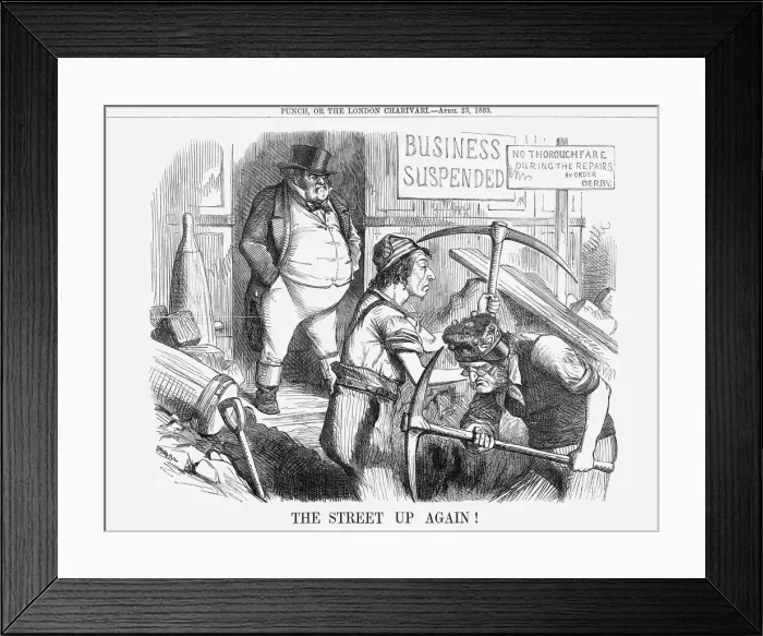 Framed Print : The Street Up Again!, 1859 Framed Print : The Street Up Again!, 1859